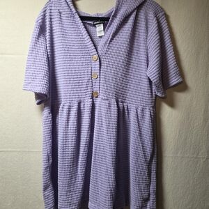 Lavender Button-Up Top